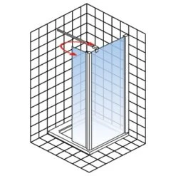 Schulte Walk-In Dusche Toura 80 X 200 Cm Mit Beweglichem Element 40 Cm -Home Bathroom 060991060762 2053 060762 5