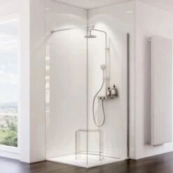 Schulte ExpressPlus Duschrückwand Decodesign 100x255 Cm Hochglanz Brillant-Weiß