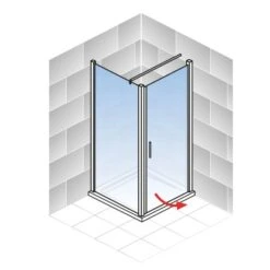 Schulte ExpressPlus Drehtür Seitenwand Mit Duschwanne AlexaStyle2.0 80 X 80 -Home Bathroom 060991064418 2053 064418 5