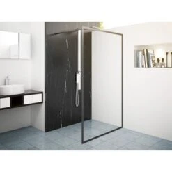 Baliv Duschabtrennung Walk-In DUK-120.81 120 Cm X 195 Cm Schwarz -Home Bathroom 110997 AB02 190221 L RET01