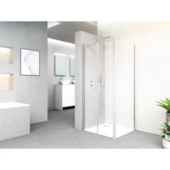 Baliv Seitenwand Für Duschkabine DUK-80.60W 80 Cm X 195 Cm Chrom -Home Bathroom 111062 AB03 190221 L RET01