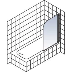 Schulte Badewannenaufsatz 1-teilig Chrom-Optik Dekor Liane -Home Bathroom 140623 4081 2