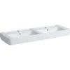 Geberit Renova Plan Doppelwaschbecken 130 Cm Weiß KeraTect -Home Bathroom 23 122130600 Primary Image
