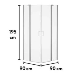 Baliv Duschkabine DUK-90.50E 90 Cm X 90 Cm Chrom -Home Bathroom 250312107799 VM01 190221 L