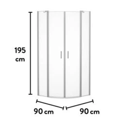 Baliv Duschkabine DUK-90.50R 90 Cm X 90 Cm Chrom -Home Bathroom 250312107805 VM01 190221 L