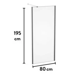 Baliv Seitenwand Für Duschkabine DUK-80.60W 80 Cm X 195 Cm Chrom -Home Bathroom 250312111062 VM01 190221 L