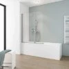 Schulte Badewannenaufsatz Einfaltbar Echtglas Alu Natur 140 Cm X 114 Cm -Home Bathroom 32020 2053 4060991005770 1