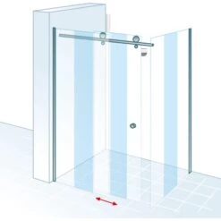 Schulte Master Class Gleittür Mit Seitenwand 120 Cm X 90 Cm Echtglas -Home Bathroom 32020 2053 4060991028960 5