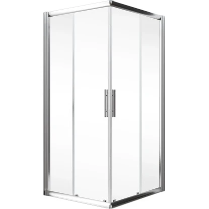 Schulte ExpressPlus Eckeinstieg 4-tlg. Kristall/Trend Chromoptik 90x90x185cm 4 Schulte ExpressPlus Eckeinstieg 4-tlg. Kristall/Trend Chromoptik 90x90x185cm – Bild 2