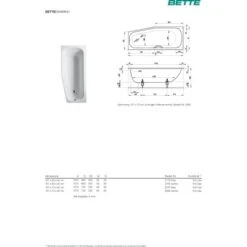 Bette Badewanne Bambino 157 X 65 Cm Fußende Rechts Weiß 5 Bette Badewanne Bambino 157 X 65 Cm Fußende Rechts Weiß -Home Bathroom 3 Mazeichnung BetteBambino 1
