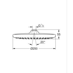 Grohe QuickFix Kopfbrause Vitalio Start Ø 25 Cm Chrom -Home Bathroom 4005176728600 4520 3