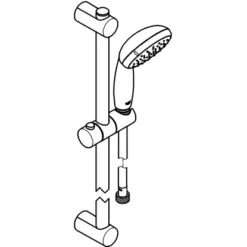 Grohe QuickFix Brausestangenset Vitalio Start 100 Schwarz 2 Strahlarten -Home Bathroom 4005176782183 4520 AI 01