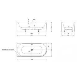 Ottofond Badewanne Mince Corner Rechts 180 Cm X 80 Cm Weiß 11 Ottofond Badewanne Mince Corner Rechts 180 Cm X 80 Cm Weiß -Home Bathroom 4005489137045 3209 S 04