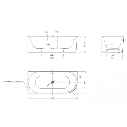 Ottofond Badewanne Mince Corner Rechts 180 Cm X 80 Cm Weiß 7 Ottofond Badewanne Mince Corner Rechts 180 Cm X 80 Cm Weiß – Bild 5