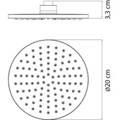 AquaSu Kopfbrause Oratio Ø 20 Cm Chrom -Home Bathroom 4006596724319 724319 47