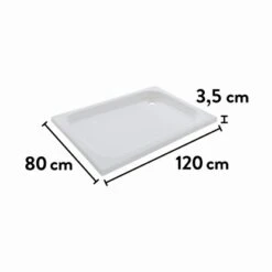 Baliv Duschwanne DW-120.40 E Eckig 120 Cm X 80 Cm -Home Bathroom 4007871039937 VM01 150621