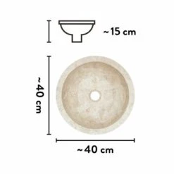 Baliv Aufsatzwaschbecken WBA-7040 Ø 40 Cm -Home Bathroom 4007873411496 VM01 170621
