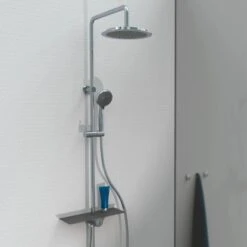 Schütte Überkopf-Brauseset Aquastar Umsteller Mittig Chrom-Anthrazit -Home Bathroom 4008431605012 2759 3