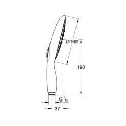 Grohe Handbrause Power & Soul 160 Chrom 4 Strahlarten -Home Bathroom 402157 4520 GroheBrausen 3