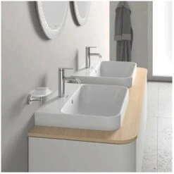 Duravit Aufsatzbecken Happy D.2 Plus Weiß Hochglanz 19,5 Cm X 60 Cm X 46 Cm -Home Bathroom 4053424896939 2438 AB 01