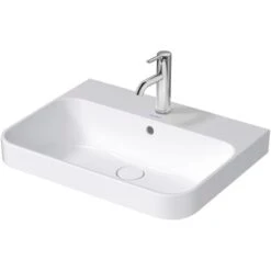 Duravit Aufsatzbecken Happy D.2 Plus Weiß Hochglanz 19,5 Cm X 60 Cm X 46 Cm -Home Bathroom 4053424896939 2438 S 02