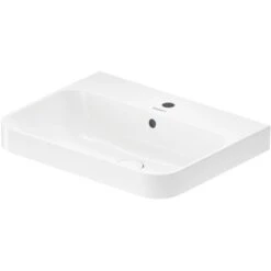 Duravit Aufsatzbecken Happy D.2 Plus Weiß Hochglanz 19,5 Cm X 60 Cm X 46 Cm -Home Bathroom 4053424896939 2438 S 03
