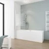 Schulte Badewannenaufsatz 1-teilig 80 Cm X 140 Cm Echtglas Terrazzo Weiß -Home Bathroom 4060991005107 2053 1