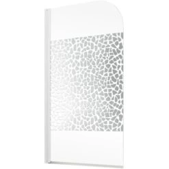 Schulte Badewannenaufsatz 1-teilig 80 Cm X 140 Cm Echtglas Terrazzo Weiß -Home Bathroom 4060991005107 2053 2