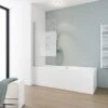Schulte Wannenaufsatz Schwenkbar Echtglas Chrom Dekor Softcube 140 Cm X 80 Cm -Home Bathroom 4060991005145 2053 1