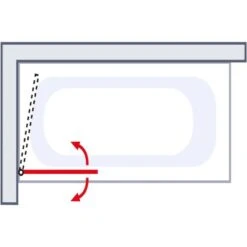 Schulte Wannenaufsatz Schwenkbar Echtglas Chrom Dekor Softcube 140 Cm X 80 Cm -Home Bathroom 4060991005145 2053 5