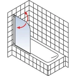 Schulte Badewannenaufsatz Echtglas Alu Natur 130 Cm X 70 Cm -Home Bathroom 4060991005367 2053 3