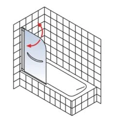 Schulte Komfort Badewannenfaltwand 1-tlg. Mit Handtuchhalter 70 X 140 Cm Weiß 10 Schulte Komfort Badewannenfaltwand 1-tlg. Mit Handtuchhalter 70 X 140 Cm Weiß -Home Bathroom 4060991006098 5