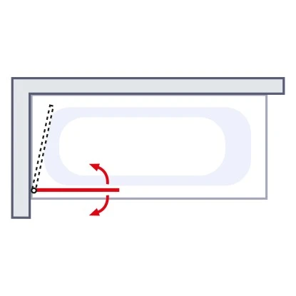Schulte Komfort Badewannenfaltwand 1-tlg. Mit Handtuchhalter 70 X 140 Cm Weiß 5 Schulte Komfort Badewannenfaltwand 1-tlg. Mit Handtuchhalter 70 X 140 Cm Weiß – Bild 3