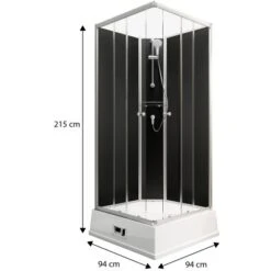 Schulte Komplettduschkabine Korfu II Mit Boiler Pumpe Alu-Natur Schwarz 11 Schulte Komplettduschkabine Korfu II Mit Boiler Pumpe Alu-Natur Schwarz -Home Bathroom 4060991009808 2053 3 1