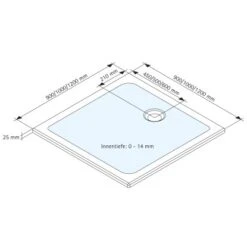 Schulte Duschwanne Quadrat Alpinweiß Inkl. Füße & Ablauf 120 X 120cm 7 Schulte Duschwanne Quadrat Alpinweiß Inkl. Füße & Ablauf 120 X 120cm -Home Bathroom 4060991011399 2053 3