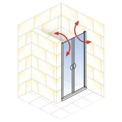 Schulte Sunny Pendeltür In Nische, BxH: 75 X 180 Cm Weiß -Home Bathroom 4060991013119 5