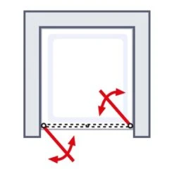 Schulte Sunny Pendeltür In Nische, BxH: 75 X 180 Cm Weiß -Home Bathroom 4060991013119 6