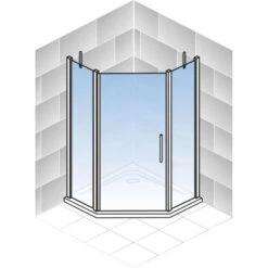 Schulte Fünfeckdusche Mit Drehtür Alexa Style 2.0 Chromoptik BxHxT 90x90x192 Cm -Home Bathroom 4060991019579 2053 04