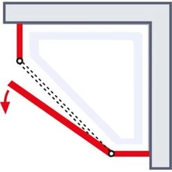 Schulte Fünfeckdusche Mit Drehtür Alexa Style 2.0 Chromoptik BxHxT 90x90x192 Cm -Home Bathroom 4060991019579 2053 05