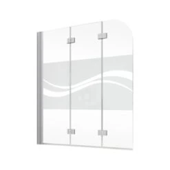 Schulte Badewannenaufsatz 3-tlg. Alu Natur Dekor Liane 140 X 125 Cm -Home Bathroom 4060991021060 2