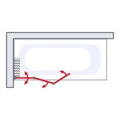 Schulte Badewannenaufsatz 3-tlg. Alu Natur Dekor Liane 140 X 125 Cm -Home Bathroom 4060991021060 6