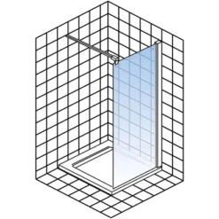 Schulte Walk In MasterClass Chromoptik Echtglas Klar Hell -Home Bathroom 4060991022708 2053 6