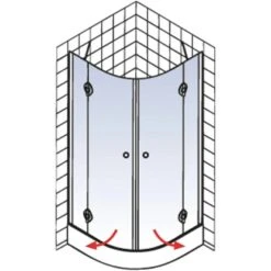 Schulte Runddusche Mit Drehtüren MasterClass BxTxH 80 X 80 X 200 Cm -Home Bathroom 4060991028076 2053 04