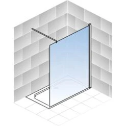 Schulte Duschwand Walk In Alexa Style 2.0 Chromoptik Dekor Liane 100 Cm -Home Bathroom 4060991037801 2053 5