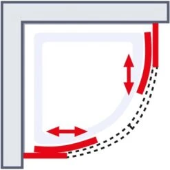 Schulte ExpressPlus Runddusche Sunny Sicherheitsglas Chromoptik 190x90x90cm -Home Bathroom 4060991051197 2053 6