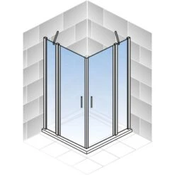 Schulte Eckeinstieg 4-tlg. Alexa Style 2.0 Alu-Natur Depoli Light 90x90x192 Cm 10 Schulte Eckeinstieg 4-tlg. Alexa Style 2.0 Alu-Natur Depoli Light 90x90x192 Cm -Home Bathroom 4060991051203 2053 5