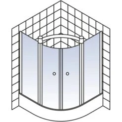 Schulte ExpressPlus Runddusche Garant Mit Duschwanne Chromoptik 200x90x90 -Home Bathroom 4060991055973 2053 5