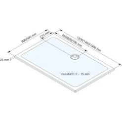 Schulte ExpressPlus Duschwanne Schulte-plan Eckig Mineralguss 80x90cm -Home Bathroom 4060991056499 2053 3
