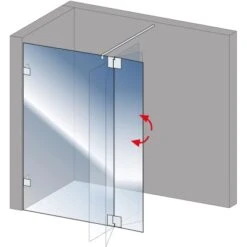 Schulte Alexa Style 2.0 Duschwand Walk In Loft 2-tlg BlackStyle 120 X 30 X 200cm -Home Bathroom 4060991056741 2053 7