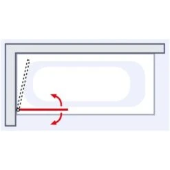 Schulte Badewannenfaltwand BlackStyle 1-teilig 80 X 140cm -Home Bathroom 4060991056796 2053 8